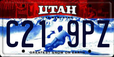 UT license plate C219PZ