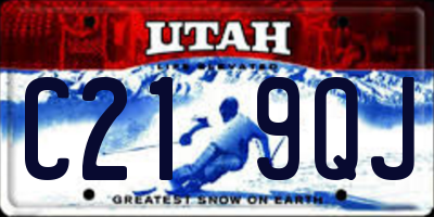 UT license plate C219QJ
