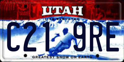 UT license plate C219RE