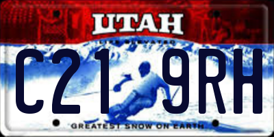 UT license plate C219RH