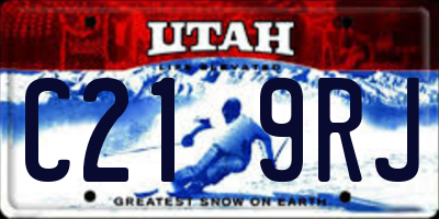 UT license plate C219RJ