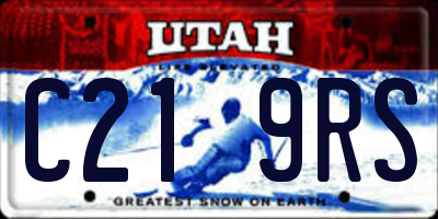 UT license plate C219RS