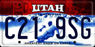 UT license plate C219SG