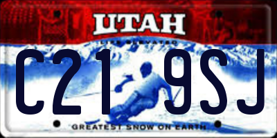 UT license plate C219SJ