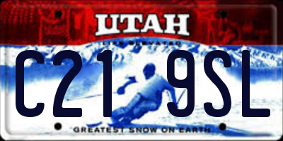 UT license plate C219SL