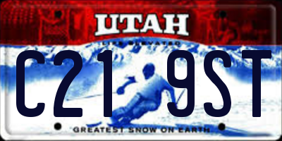 UT license plate C219ST