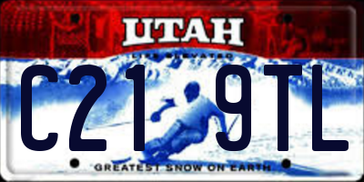 UT license plate C219TL