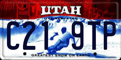 UT license plate C219TP
