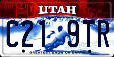 UT license plate C219TR