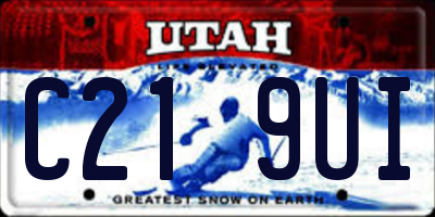 UT license plate C219UI