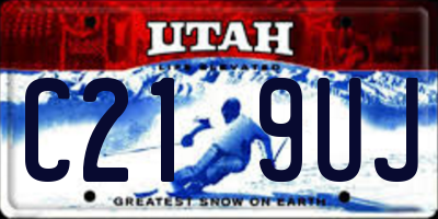 UT license plate C219UJ