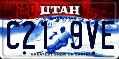 UT license plate C219VE