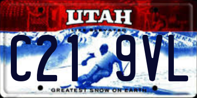 UT license plate C219VL