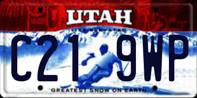UT license plate C219WP