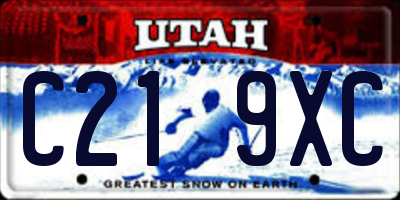 UT license plate C219XC