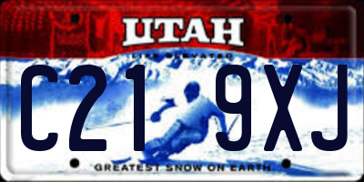 UT license plate C219XJ