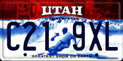 UT license plate C219XL