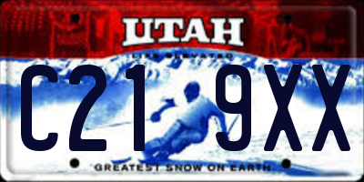 UT license plate C219XX