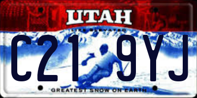 UT license plate C219YJ