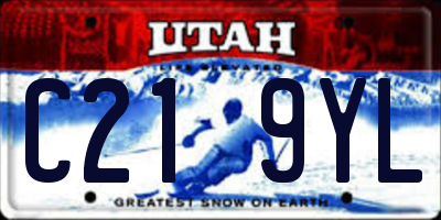 UT license plate C219YL