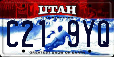 UT license plate C219YQ