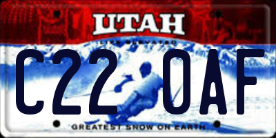 UT license plate C220AF