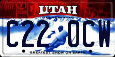 UT license plate C220CW