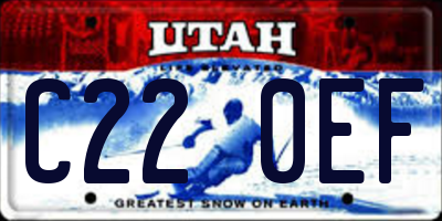 UT license plate C220EF