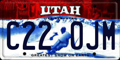 UT license plate C220JM