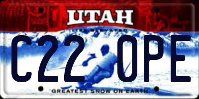 UT license plate C220PE