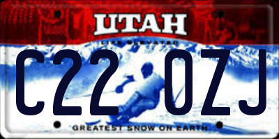UT license plate C220ZJ
