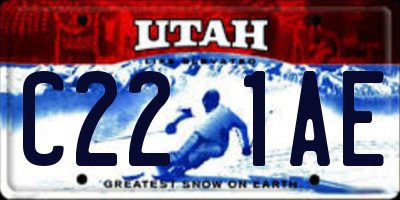 UT license plate C221AE