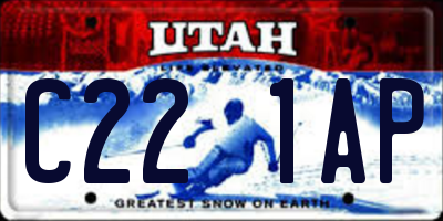 UT license plate C221AP