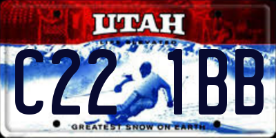 UT license plate C221BB