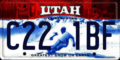 UT license plate C221BF