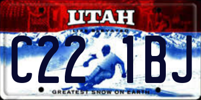 UT license plate C221BJ