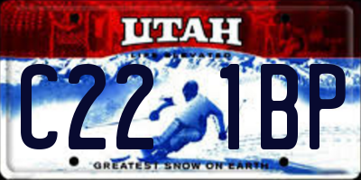 UT license plate C221BP