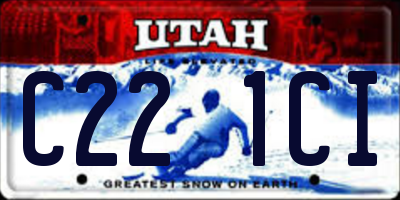 UT license plate C221CI