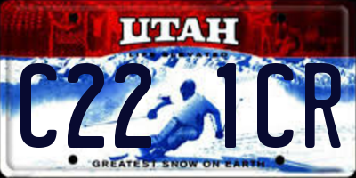 UT license plate C221CR