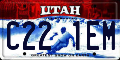 UT license plate C221EM