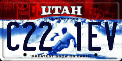 UT license plate C221EV