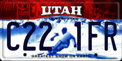 UT license plate C221FR