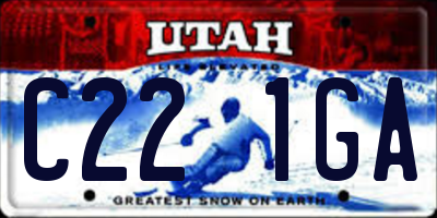 UT license plate C221GA