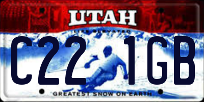 UT license plate C221GB