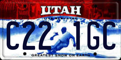 UT license plate C221GC