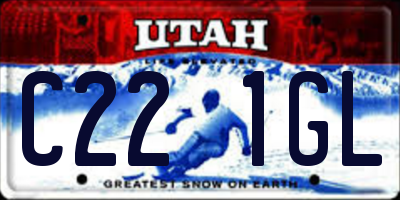 UT license plate C221GL