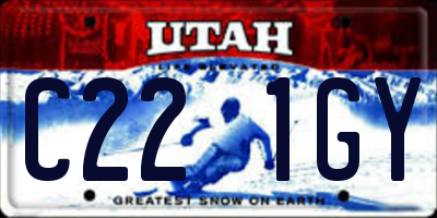 UT license plate C221GY