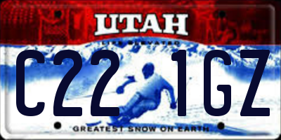 UT license plate C221GZ