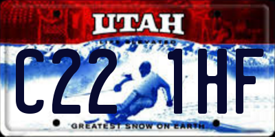 UT license plate C221HF