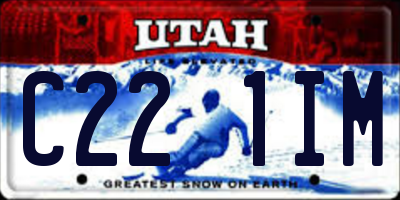 UT license plate C221IM